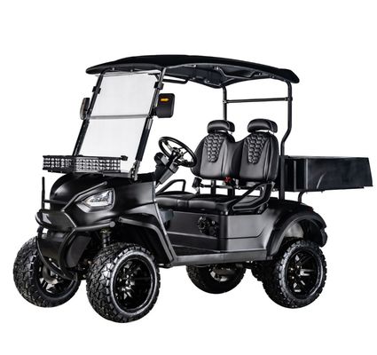 قیمت خوب 400-500 کیلوگرم وزن 4 صندلی 48V5KW AC Motor Electric Golf Cart با جعبه بار و سیستم ترمز درام جلو آنلاین