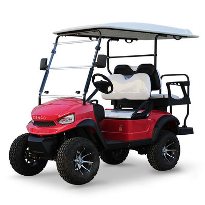 قیمت خوب 48V5KW AC Motor Lifted Golf Cart پشت به پشت 4 صندلی با قدرت قوی و موقعیت ایستاده از دم Caddie غیر مجهز آنلاین