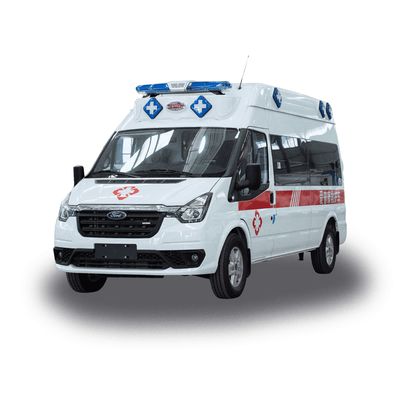 قیمت خوب آمبولانس فورد پزشکی مستقیم نوع 2 4x4 وان ماشین نجات برای حمل و نقل بیمار سوخت دیزل مسیر عقب 1704mm آنلاین